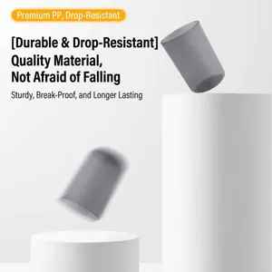 Durable translucent gray mouthwash cup made of premium drop-resistant PP plastic material