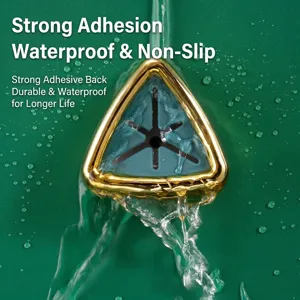 Toallero de pared triangular dorado de lujo para el almacenamiento en la cocina y el baño