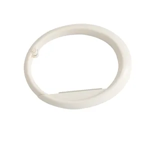 Portable white circular desk bag hook for student schoolbag hanging on table edges