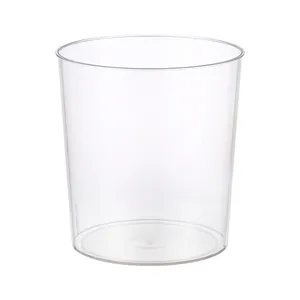 Minimalist large capacity transparent plastic waste bin for home office and bathroom