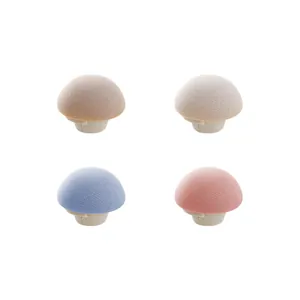 Set of 4 soft knitted mushroom shaped quilt clips for comforter and bed sheet fixating