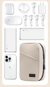 Large portable digital organizer bag for cables, power bank, and mouse storage