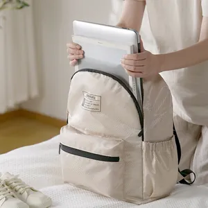 Foldable Backpack Large Capacity Travel Daypack Lightweight Waterproof Polyester Storage Bag Casual Outdoor School Shoulder Bag For Women Men