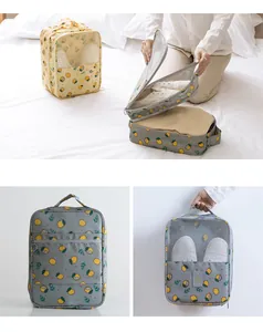 Large capacity waterproof oxford shoe storage bag for travel organization and luggage