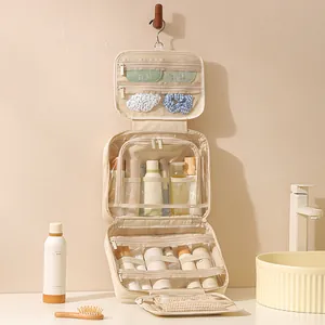 Borsa da toilette sospesa in Oxford versatile organizzatore trucco per viaggi d'affari