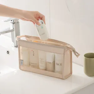 Wasserdichte Oxford Stoff Reise Kulturbeutel Tragbare Make-up Organizer Tasche Für Damen Herren Kosmetik Aufbewahrungstasche