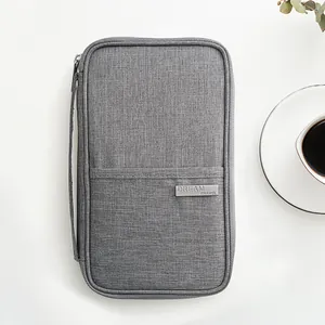 Waterproof Travel Passport Holder Oxford Cloth Document Organizer Bag Multi-function Card Wallet For Women Men Gear