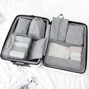 Nordic Waterproof Polyester Travel Storage Bags Set Packing Cubes For Clothes Shoes Underwear Bra Organizer Bags Case Travel Essentials