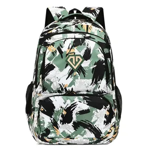 Large capacity camouflage oxford cloth waterproof laptop backpack for men and travel