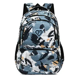 Camouflage pattern Oxford cloth backpack for men, large capacity waterproof travel bag