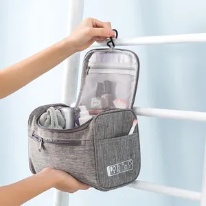 Hängender Kulturbeutel Aus Polyester Mit Großer Kapazität Reise-Waschtasche Für Damen Herren Wasserdichter Make-up-Organizer Mit Haken