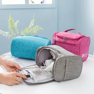 Große tragbare Kulturtasche für Reisen mit mehreren Fächern und Griff