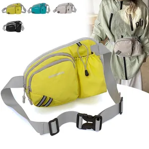 Casual Korean style crossbody waist bag with water bottle holder for women and students