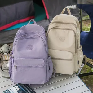 Fashion Women Nylon Backpack Lightweight Waterproof Outdoor Travel Rucksack Korean Style Large Capacity Casual Daypack For Hiking Camping