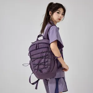 Purple outdoor sports hiking backpack with strap design for lightweight large capacity storage
