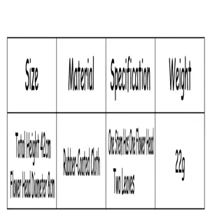Tableau de spécifications détaillé pour rose artificielle avec dimensions et matériaux