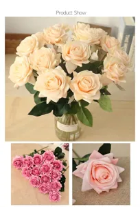 Zoom détaillé montrant la texture réaliste des roses artificielles hydratantes