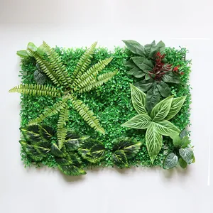 Realistisch kunstplantenwandpaneel met gemengd groen voor prachtige wanddecoratie