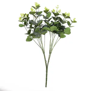 Kunstmatige 16-vork eucalyptusstelen voor bruiloft decoratie en groen in huis