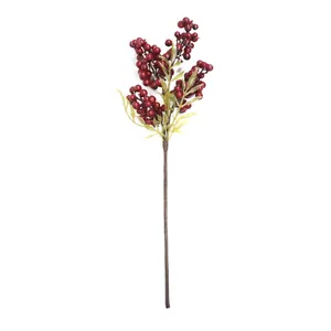 Lebensechter künstlicher Beerenstiel in Rot für Weihnachtsdeko und Blumengestecke
