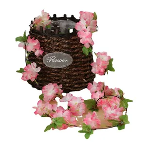 Guirlande réaliste de fleurs de cerisier artificielles roses de 2m pour décoration de mariage
