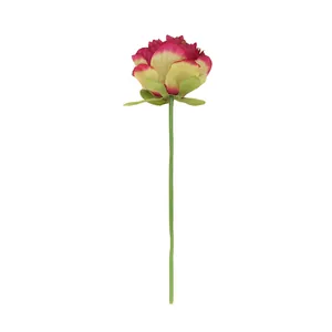 Single branch modern European artificial pink peony flower for home wedding decoration