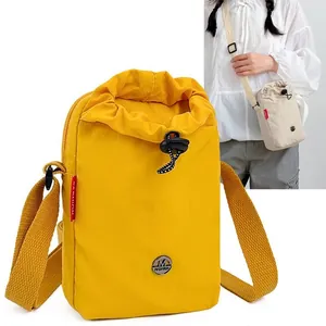 Bolso Cruzado Multifuncional de Nylon Impermeable para Teléfono Móvil Cordón Bolso para Botella de Agua para Mujer Deporte Fitness
