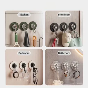 Crochets muraux adhésifs multi-scènes pour cuisine, chambre et salle de bain