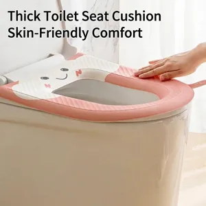 Cuscino copriwater in EVA impermeabile e spesso con un simpatico design a faccina