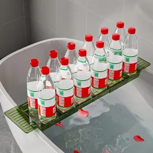 Uitschuifbaar groen badplankje met een hoog draagvermogen voor badkamer