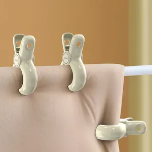 Large Windproof Quilt Clips Strong Grip Laundry Clothespins Non-marking Blanket Clamps For Household Sheets Drying Clothes Organizer