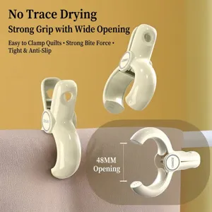 Durable large windproof quilt clips with a 48mm wide opening for bed sheets drying