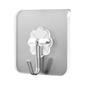 Strong transparent adhesive wall hook for heavy duty traceless hanging on walls