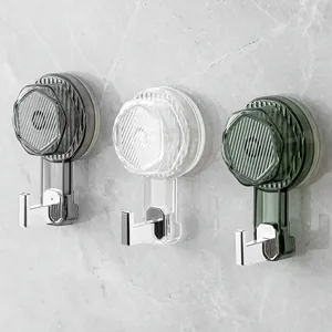 Strong Suction Cup Hook For Bathroom Kitchen Rotatable Vacuum Wall Hooks Heavy Duty No-Drill Towel Coat Bag Hanger Waterproof Plastic Metal Hook