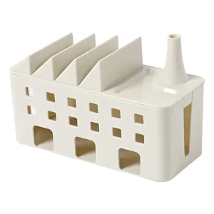 Boîte de gestion de câbles style usine pour multiprise de bureau et rangement de fils