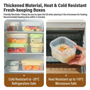 Durable portable food storage containers set for microwave heating and freezer storage