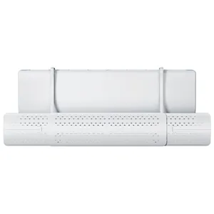 Deflector de aire acondicionado retráctil blanco con diseño de estrellas perforadas