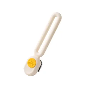 Multifunctional liquid dispensing shoe brush with soft bristles for home cleaning