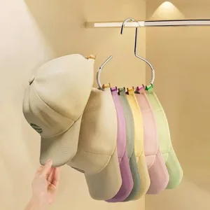 Durable non-slip stainless steel ring hanger for organizing hats scarves and ties