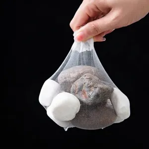 Sac de crépine d'évier à mailles fines montrant une forte capacité de charge avec des pierres