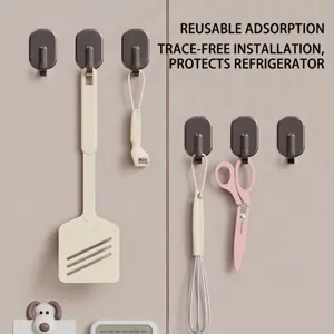 Strong magnetic hooks for refrigerator, heavy-duty suction hooks for kitchen