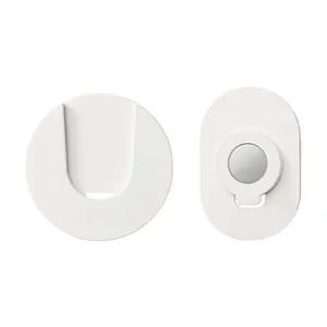Magnetic wall mount socket holder and power strip organizer for tidy wall storage