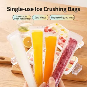 Sachets à Glace Jetables en PE Transparent de Qualité Alimentaire Auto-scellant Pour Bâtonnets de Yaourt aux Smoothies Faits Maison Moules à Bonbons