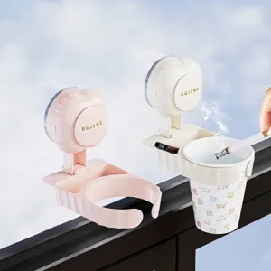 Wandmontierter Saugnapf Aschenbecherhalter Für Badezimmer Toilette Ohne Bohren ABS Rauchloser Aschenbecher Regal Minimalistisches Haus Lagerregal