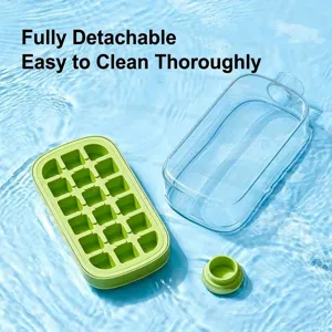 Portable 18-cell silicone ice cube maker kettle with detachable design for fitness