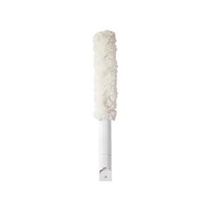 White microfiber gap cleaning brush with extendable handle for air conditioner and blinds