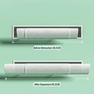 Deflector de aire acondicionado ajustable con rango telescópico de 58,5 a 95,5 cm