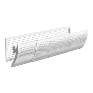 Deflector de aire acondicionado ajustable blanco con diseño perforado para dormitorio