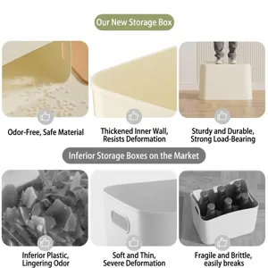 High-quality stackable storage box showing thick walls and heavy-duty load-bearing strength