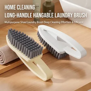 Multipurpose Household Cleaning Brush Soft Bristle Shoe Brush Laundry Brush For Shoes Clothes Cleaning Tool With Hanging Hole